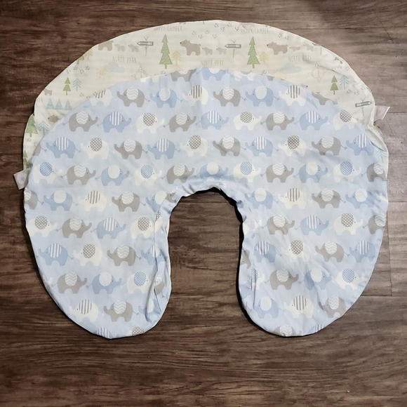 Boppy Other - Boppy Blue Elephant and North Park Pillow Cover Set (Set of 2 Pieces)